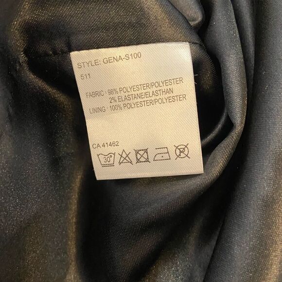 Sateen Black & Green Patterned Pleated High Waist Knee Length Skirt 40 - Picture 2 of 9